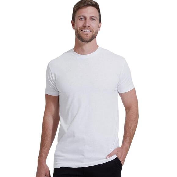True Classic Men's Crew Neck Short Sleeve Tee White Size Large T-Shirt NEW - Picture 1 of 4